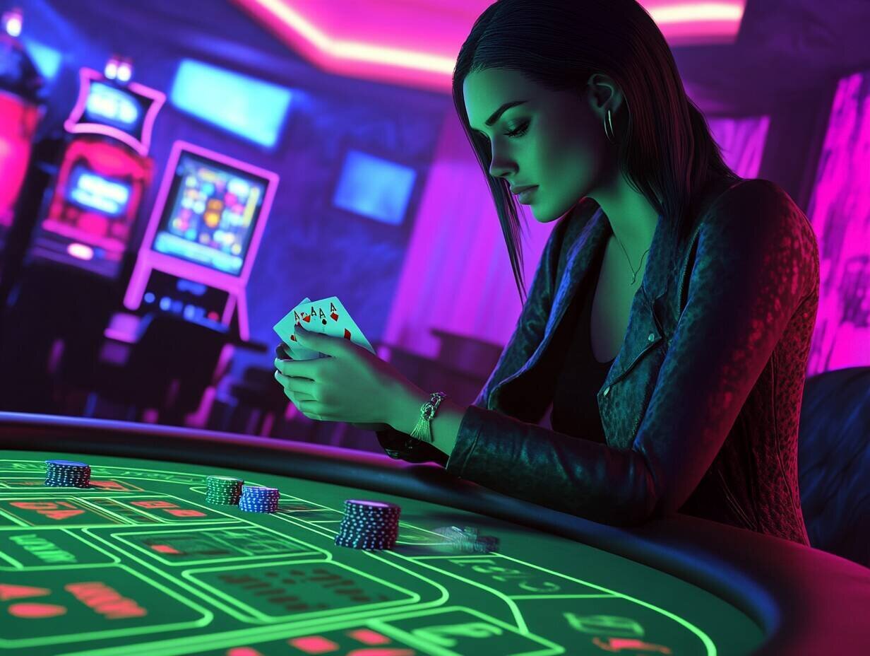 Blackjack tables at TK9
